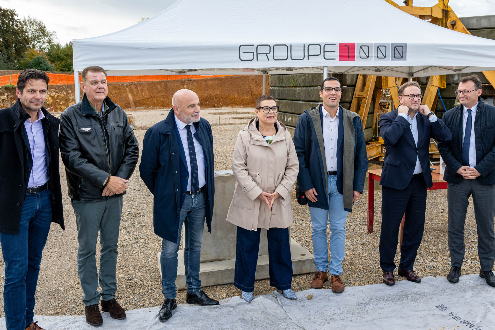 Pose de la première pierre – Résidence autonomie, Saint-Vit — photographie institutionnelle FLORSKA