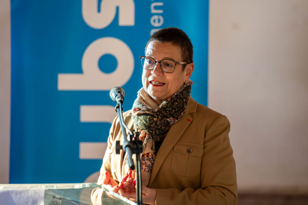 Pose de la première pierre – Besançon — photographie institutionnelle FLORSKA, image 1