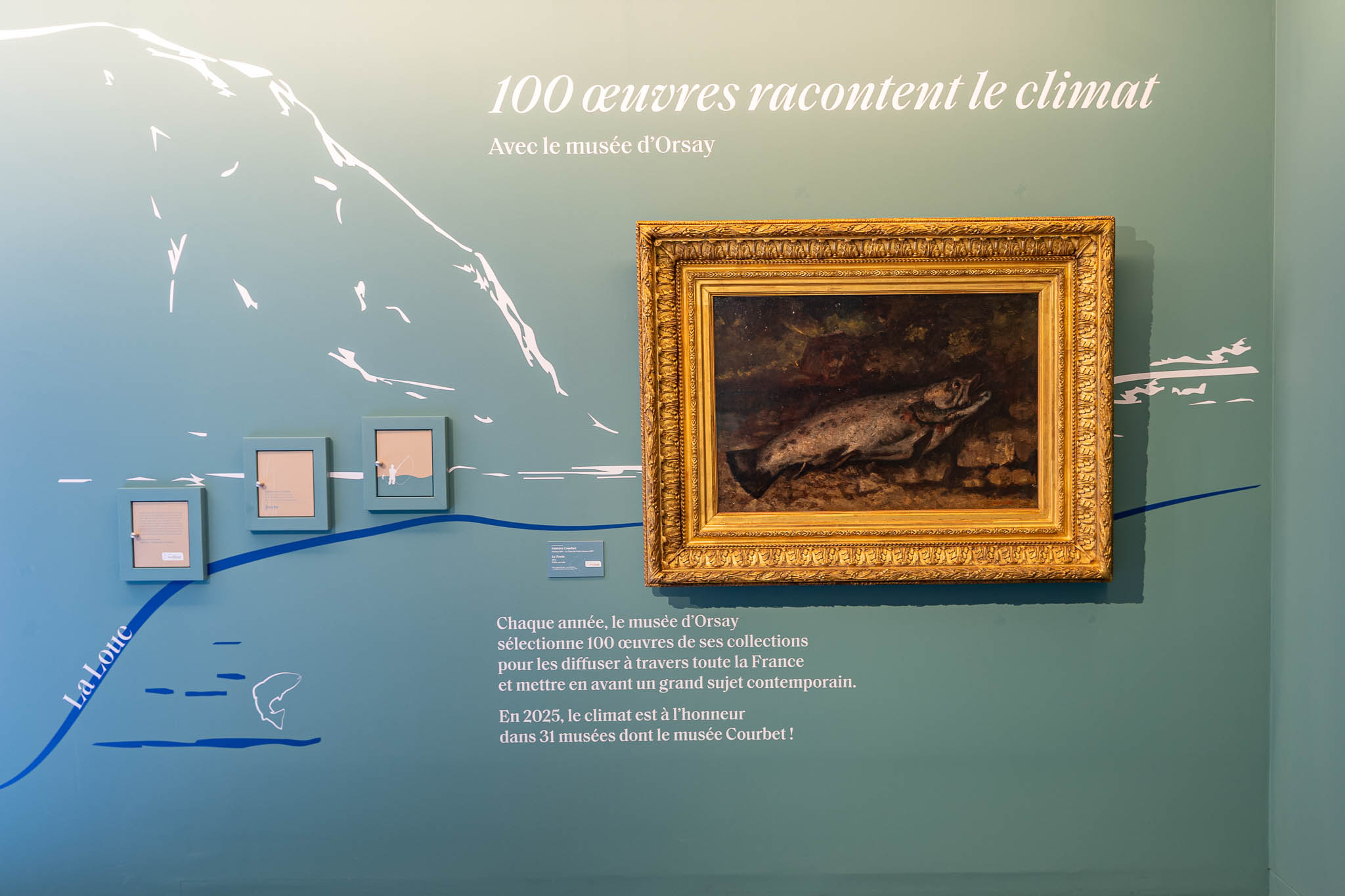 Accrochage « La Truite » au Musée Courbet – Ornans — photographie FLORSKA